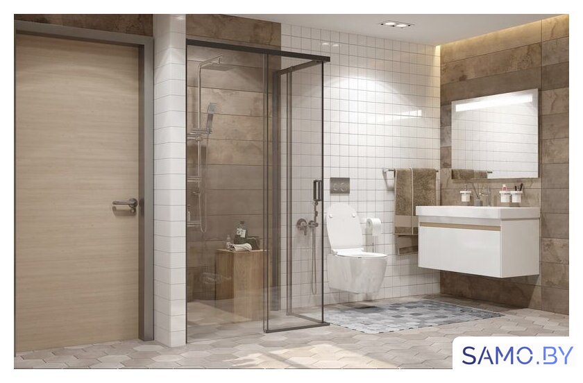 Душевой уголок Ambassador Queen Black 11011205L 120х80 - Изображение №4 — Интернет-магазин samo.by