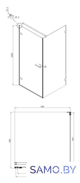 Душевой уголок Ambassador Set 10011101L-ST7 - Изображение №5 — Интернет-магазин samo.by