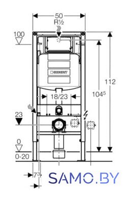 Инсталляция для унитаза Geberit Duofix UP 320 [111.300.00.5] - Изображение №2 — Интернет-магазин samo.by