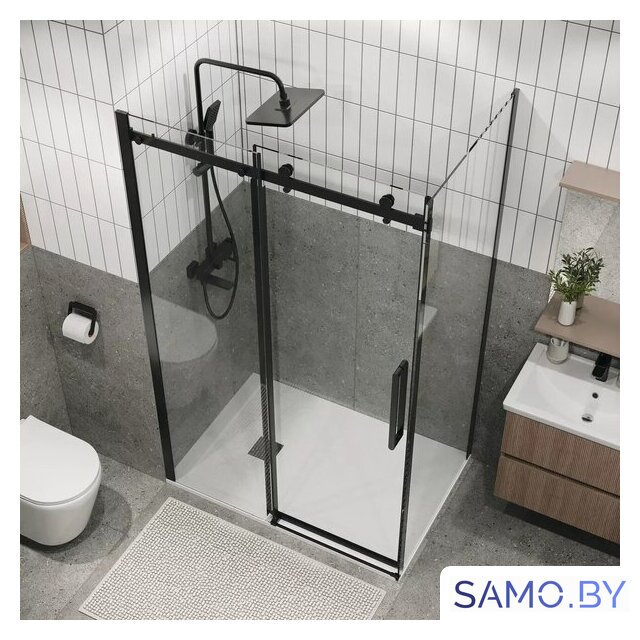 Душевой уголок Grossman Classic 120x80x195 120.K33.04.1280.21.00 (черный матовый/прозрачное стекло) - Изображение №8 — Интернет-магазин samo.by