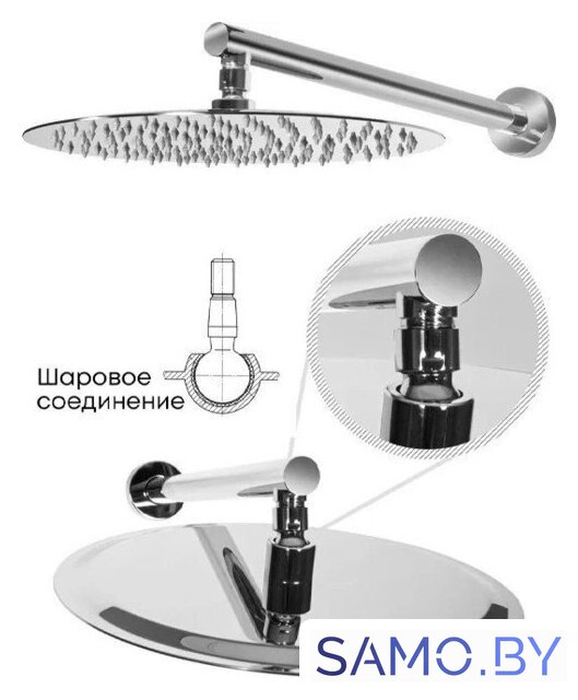 Душевая система  Grocenberg GB5001 (хром) - Изображение №4 — Интернет-магазин samo.by