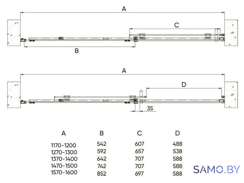 Душевая дверь Veconi VN-70 VN70-120-01-19C4 - Изображение №4 — Интернет-магазин samo.by