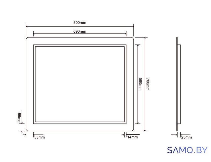  Roxen Зеркало Irida 510185-80 80х70 - Изображение №9 — Интернет-магазин samo.by
