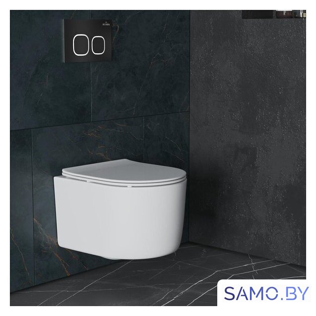 Унитаз подвесной Roxen Simple Compact в комплекте с инсталляцией StounFix Dual Fresh 6 в 1 917914 (кнопка: черный матовый) - Изображение №10 — Интернет-магазин samo.by