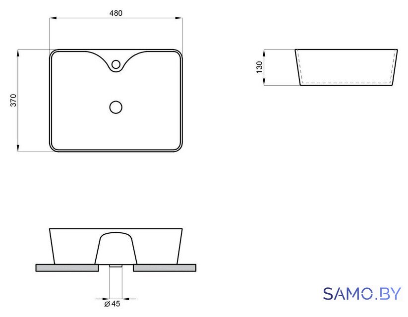 Умывальник Lavinia Boho Bathroom Sink Slim 33311105 - Изображение №6 — Интернет-магазин samo.by