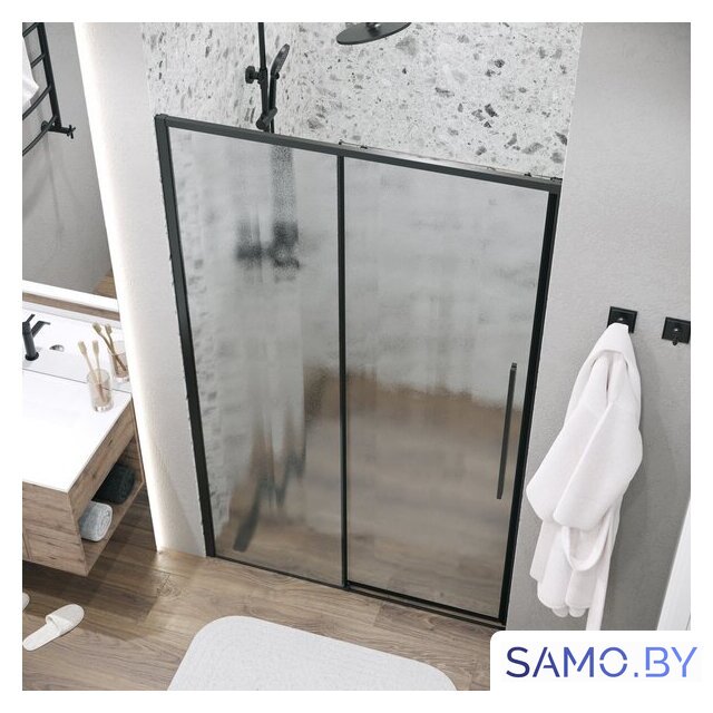 Душевая дверь Grossman Galaxy 100x195 100.K33.01.100.21.02 (черный матовый/стекло шиншилла) - Изображение №10 — Интернет-магазин samo.by