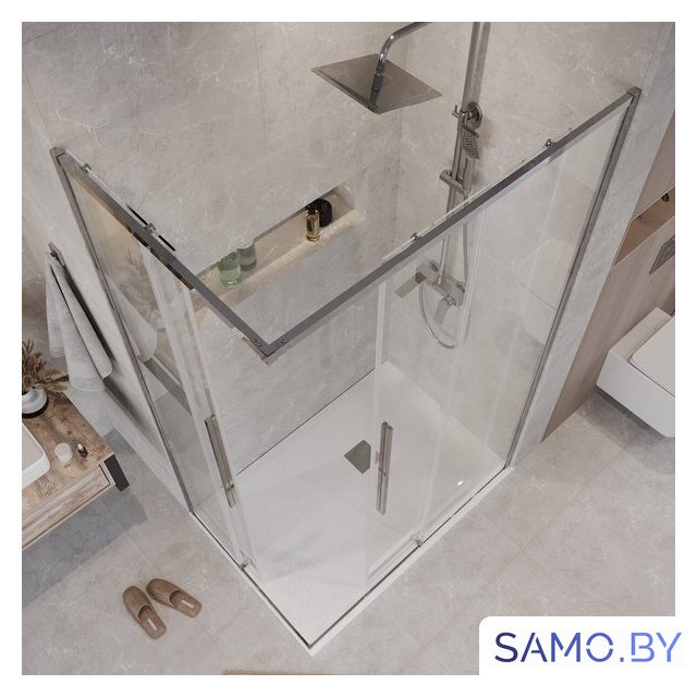 Душевой уголок Grossman Galaxy 90x70x195 300.K33.01.9070.10.00 (хром/прозрачное стекло) - Изображение №10 — Интернет-магазин samo.by