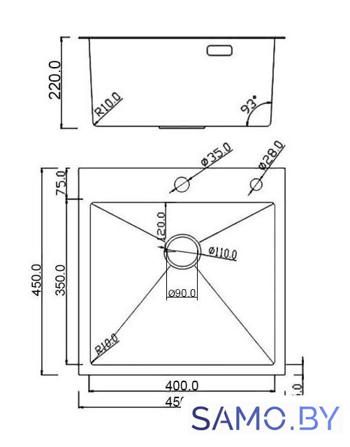 Кухонная мойка Roxen Simple 560220-45B - Изображение №15 — Интернет-магазин samo.by