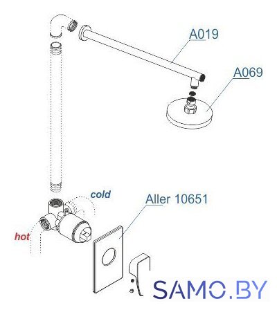 Душевая система  Wasserkraft A12669 - Изображение №9 — Интернет-магазин samo.by