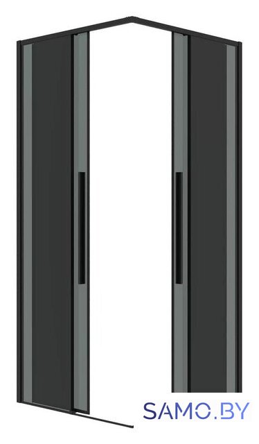 Душевой уголок Grossman Galaxy 80x80x195 300.K33.01.8080.21.10 (черный матовый/тонированное стекло) - Изображение №2 — Интернет-магазин samo.by