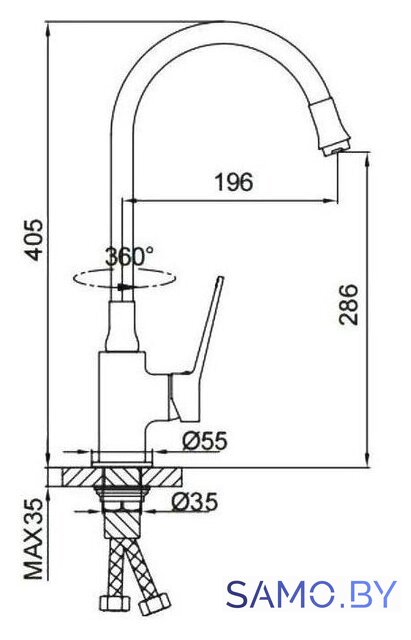 Смеситель FRAP F4462-9 - Изображение №2 — Интернет-магазин samo.by