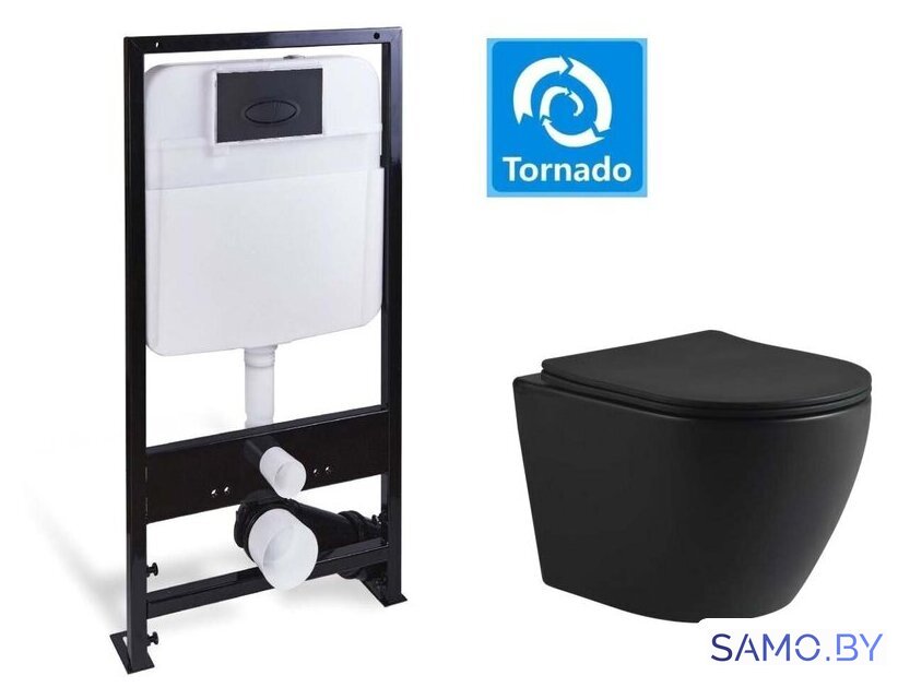 Унитаз подвесной SantiLine SL-5025MB+SL-03 - Изображение №1 — Интернет-магазин samo.by