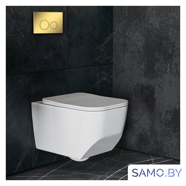 Унитаз подвесной Roxen Boro в комплекте с инсталляцией StounFix Dual Fresh 6 в 1 968023 (кнопка: золото глянцевое ) - Изображение №9 — Интернет-магазин samo.by