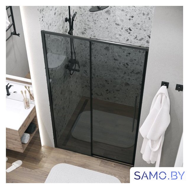 Душевая дверь Grossman Galaxy 100x195 100.K33.01.100.21.10 (черный матовый/стекло тонированное) - Изображение №9 — Интернет-магазин samo.by