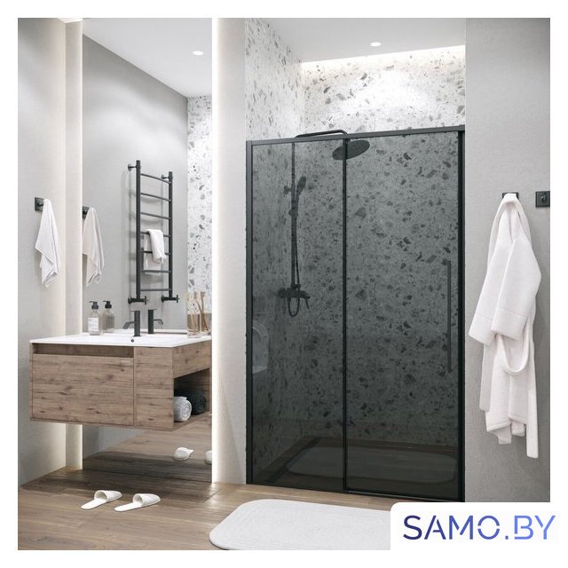 Душевая дверь Grossman Galaxy 100x195 100.K33.01.100.21.10 (черный матовый/стекло тонированное) - Изображение №8 — Интернет-магазин samo.by