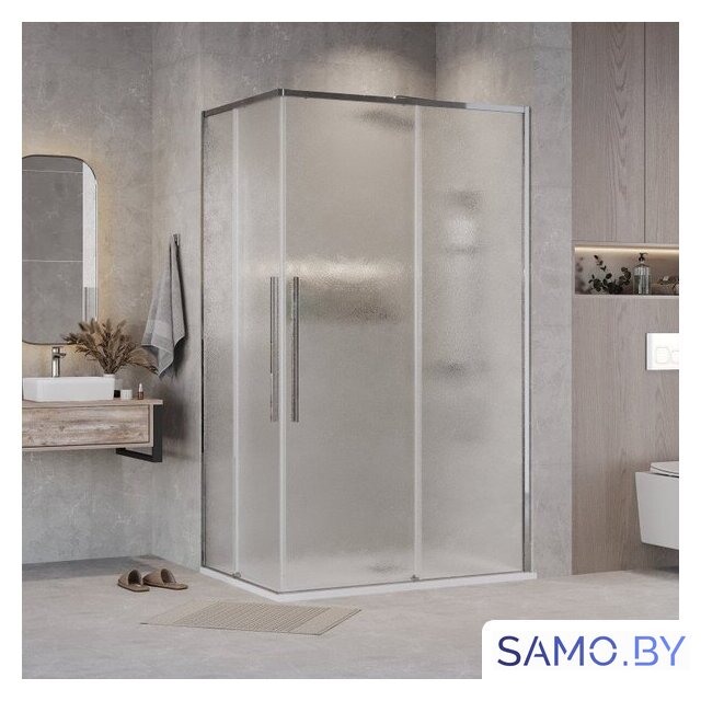 Душевой уголок Grossman Galaxy 90x70x195 300.K33.01.9070.10.02 (хром/шиншилла стекло) - Изображение №8 — Интернет-магазин samo.by