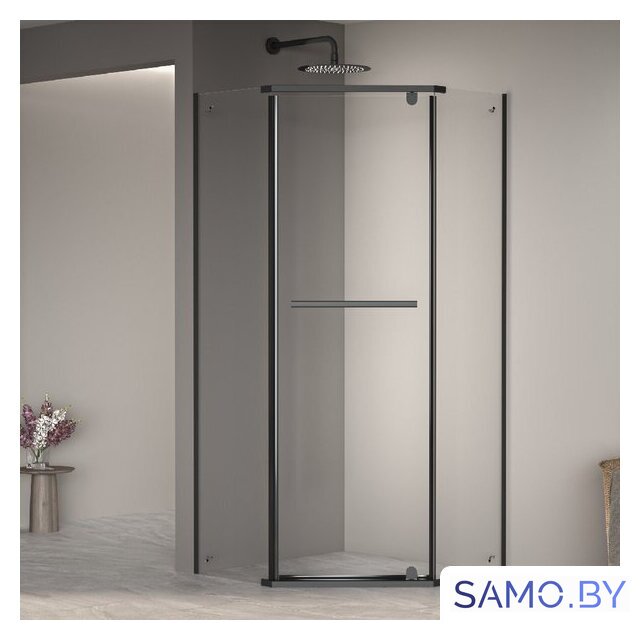 Душевой уголок RGW PA-82B 41088288-14 80x80 (черный/прозрачное стекло) - Изображение №1 — Интернет-магазин samo.by