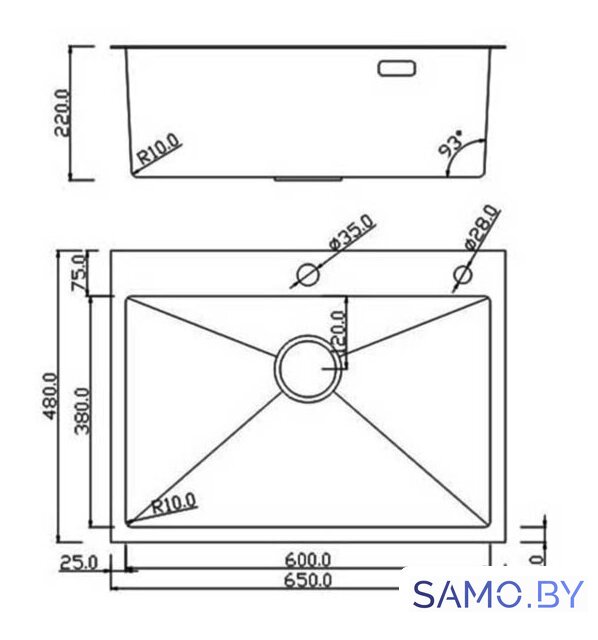 Кухонная мойка Roxen Simple 560220-65 - Изображение №14 — Интернет-магазин samo.by