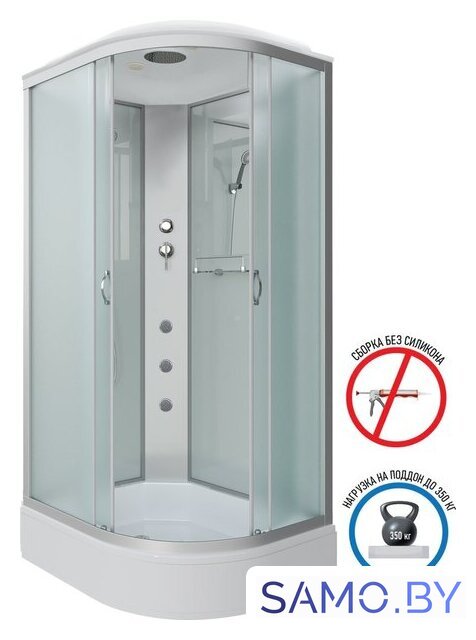Душевая кабина Niagara NG-33084-14LG 100x80 (матовое стекло) - Изображение №3 — Интернет-магазин samo.by