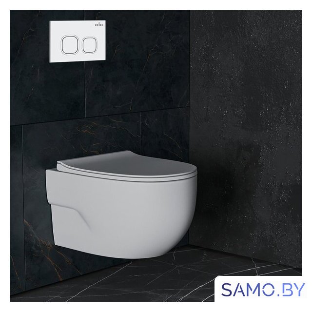 Унитаз подвесной Roxen Porto в комплекте с инсталляцией StounFix Dual Fresh 6 в 1 538465 (кнопка: белый глянец) - Изображение №10 — Интернет-магазин samo.by