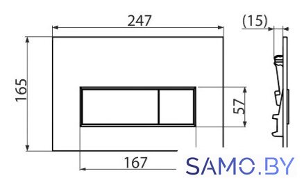 Панель смыва Alcaplast M570 - Изображение №2 — Интернет-магазин samo.by