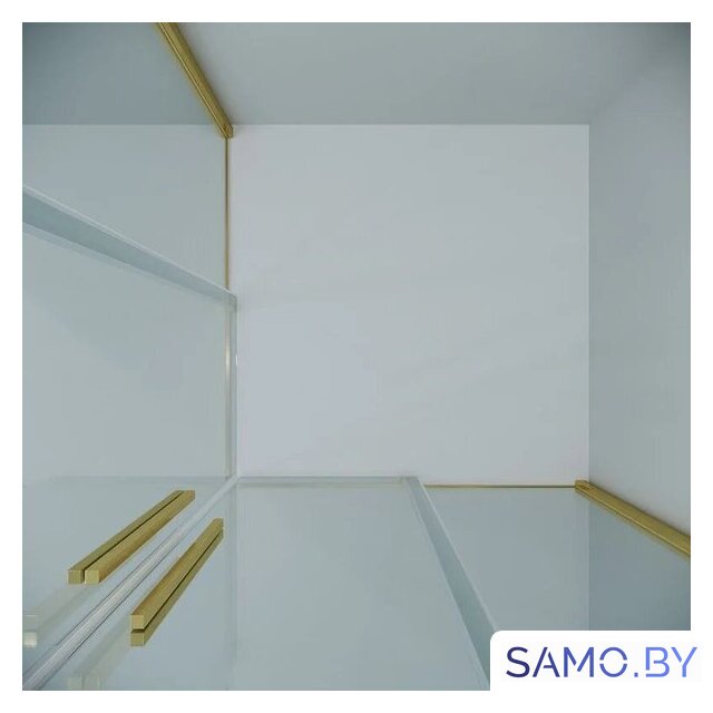 Душевой уголок Grossman Galaxy 100x100x195 300.K33.01.1110.32.00 (золото сатин/прозрачное стекло) - Изображение №2 — Интернет-магазин samo.by