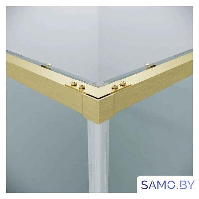 Душевой уголок Grossman Galaxy 100x100x195 300.K33.01.1110.32.00 (золото сатин/прозрачное стекло) - Изображение №4 — Интернет-магазин samo.by
