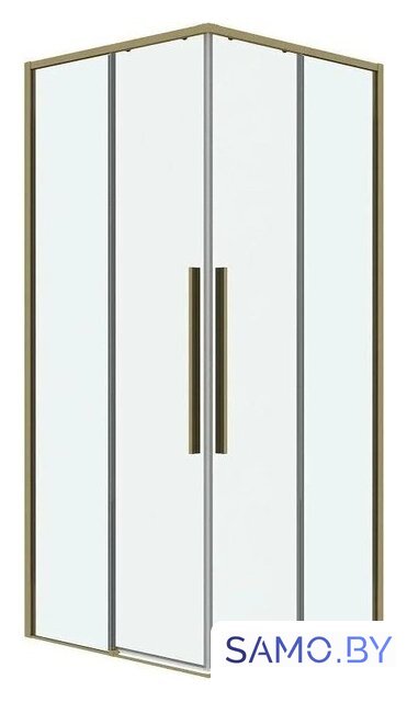 Душевой уголок Grossman Galaxy 100x100x195 300.K33.01.1110.32.00 (золото сатин/прозрачное стекло) - Изображение №1 — Интернет-магазин samo.by