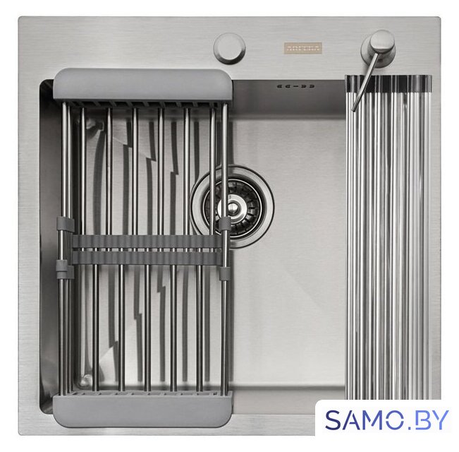 Кухонная мойка ARFEKA ECO AR мойка 500*500, коландер, роллер-мат, дозатор SATIN - Изображение №2 — Интернет-магазин samo.by