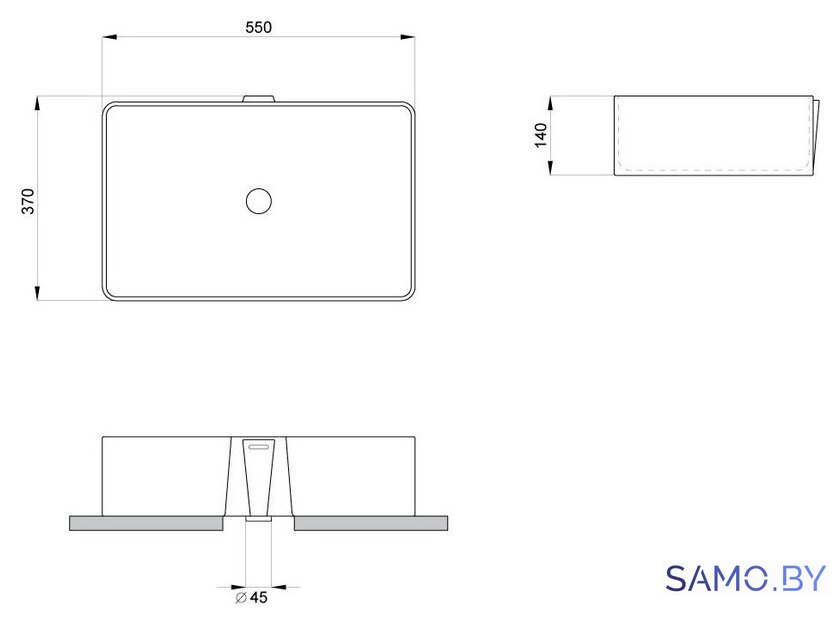 Умывальник Lavinia Boho Bathroom Sink Slim 33311103 - Изображение №6 — Интернет-магазин samo.by