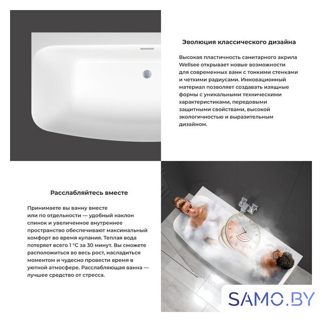 Ванна Wellsee Ground Breaking 170x80 28770104R (пристенная ванна белый глянец, экран, ножки, сифон-автомат золото) - Изображение №5 — Интернет-магазин samo.by