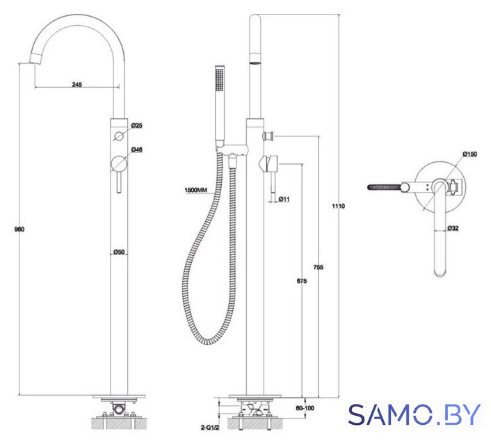 Смеситель Whitecross Y Y1233GL (золото) - Изображение №3 — Интернет-магазин samo.by
