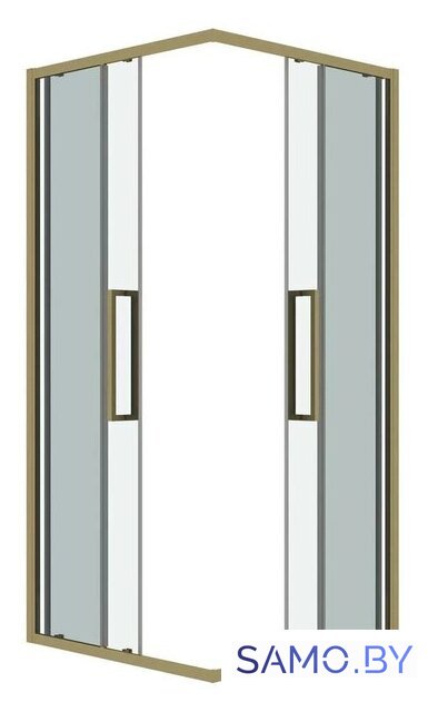 Душевой уголок Grossman Cosmo 80x80x195 300.K33.02.8080.32.00 (золото сатин/прозрачное стекло) - Изображение №2 — Интернет-магазин samo.by