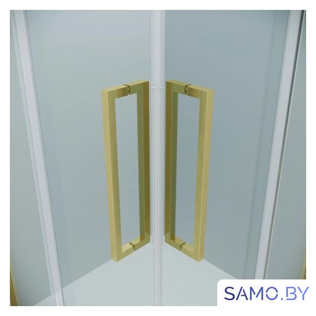 Душевой уголок Grossman Cosmo 80x80x195 300.K33.02.8080.32.00 (золото сатин/прозрачное стекло) - Изображение №3 — Интернет-магазин samo.by