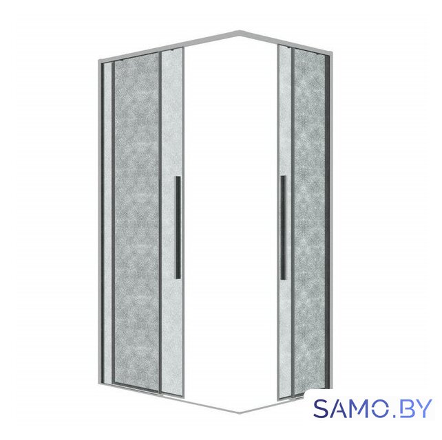 Душевой уголок Grossman Galaxy 90x80x195 300.K33.01.9080.10.02 (хром/шиншилла стекло) - Изображение №2 — Интернет-магазин samo.by