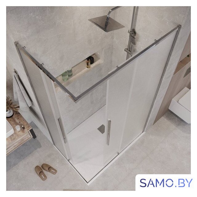Душевой уголок Grossman Galaxy 90x80x195 300.K33.01.9080.10.02 (хром/шиншилла стекло) - Изображение №9 — Интернет-магазин samo.by