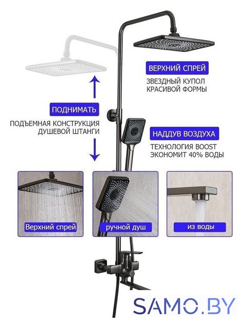Душевая система  FRAP F2471-9 - Изображение №8 — Интернет-магазин samo.by