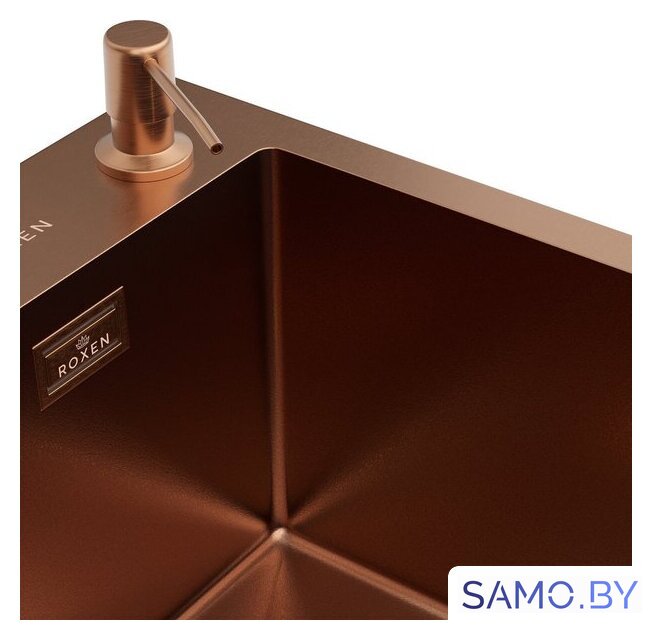 Кухонная мойка Roxen Simple 560220-60BR-V бронза/текстурная PVD покрытие (с коландером и дозатором) - Изображение №12 — Интернет-магазин samo.by