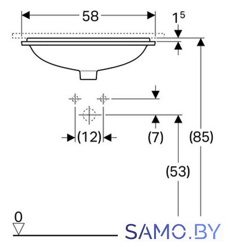 Умывальник Geberit VariForm 500.764.01.2 - Изображение №3 — Интернет-магазин samo.by