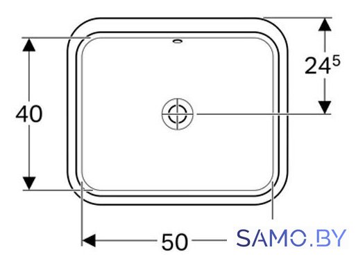 Умывальник Geberit VariForm 500.764.01.2 - Изображение №2 — Интернет-магазин samo.by