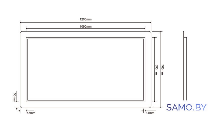  Roxen Зеркало Irida Long 510185-120 120х70 - Изображение №9 — Интернет-магазин samo.by