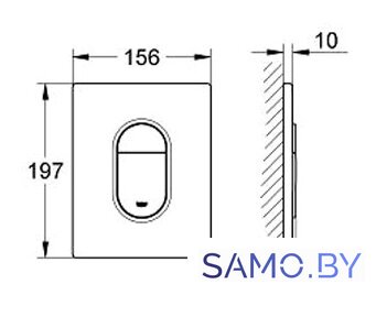 Панель смыва Grohe Arena Cosmopolitan 38844SH0 (альпин-белый) - Изображение №2 — Интернет-магазин samo.by