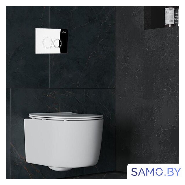 Унитаз подвесной Roxen Simple Compact в комплекте с инсталляцией StounFix Dual Fresh 6 в 1 913681 (кнопка: хром глянец) - Изображение №10 — Интернет-магазин samo.by