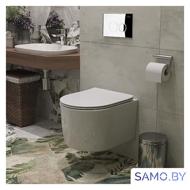 Унитаз подвесной Roxen Simple Compact в комплекте с инсталляцией StounFix Dual Fresh 6 в 1 913681 (кнопка: хром глянец) - Изображение №13 — Интернет-магазин samo.by