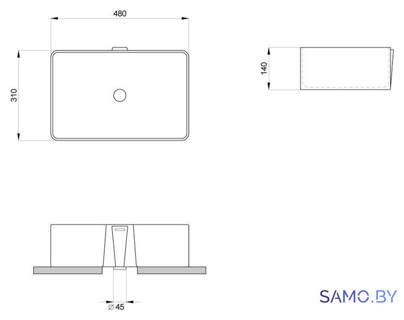 Умывальник Lavinia Boho Bathroom Sink Slim 33311102 - Изображение №6 — Интернет-магазин samo.by