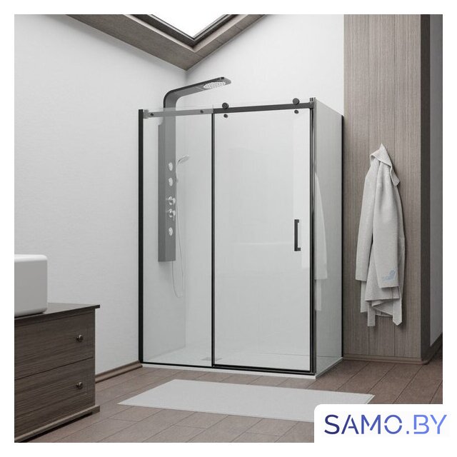 Душевой уголок RGW TO-44B (TO-14B + Z-050-2B) 02074450-14 150x100 (черный/прозрачное стекло) - Изображение №1 — Интернет-магазин samo.by