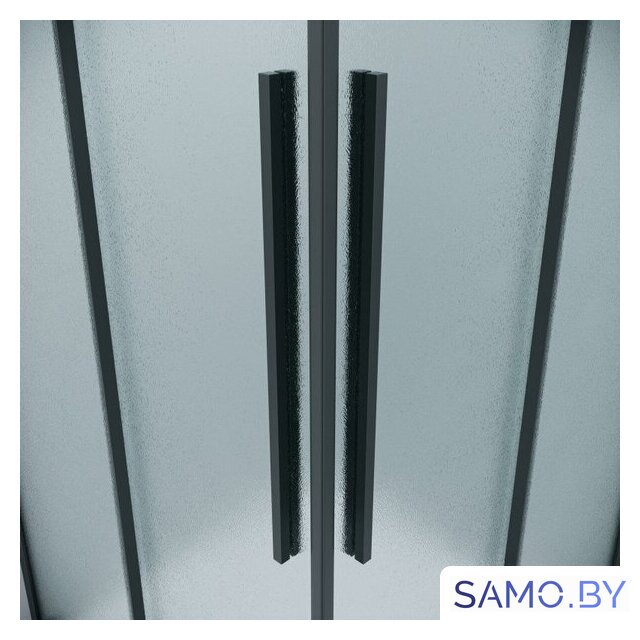 Душевой уголок Grossman Galaxy 90x80x195 300.K33.01.9080.21.02 (черный матовый/шиншилла стекло) - Изображение №3 — Интернет-магазин samo.by