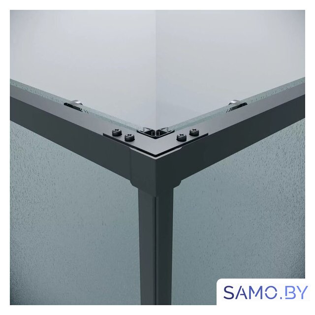Душевой уголок Grossman Galaxy 90x80x195 300.K33.01.9080.21.02 (черный матовый/шиншилла стекло) - Изображение №5 — Интернет-магазин samo.by
