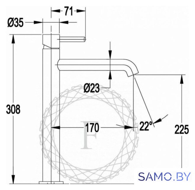 Смеситель Filarete Roun FL6020 (черный матовый) - Изображение №14 — Интернет-магазин samo.by