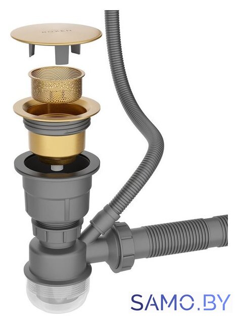 Кухонная мойка Roxen Simple 560220-60G-V золото/текстурная PVD покрытие (с коландером и дозатором) - Изображение №16 — Интернет-магазин samo.by